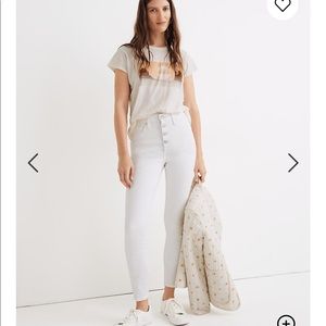 Madewell skinny white jeans